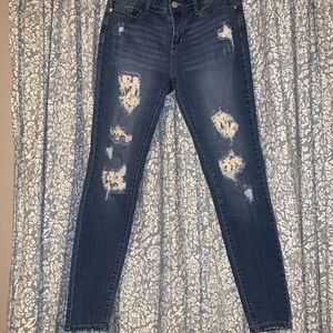 Judy Blue Lace Patch Skinny Jean